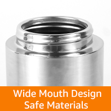 Wide Mouth Design Safe Materials