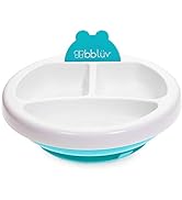 bblüv - Platö - Warming Feeding Plate - 3 Compartments with Suction Base for Baby to Toddler (Aqu...