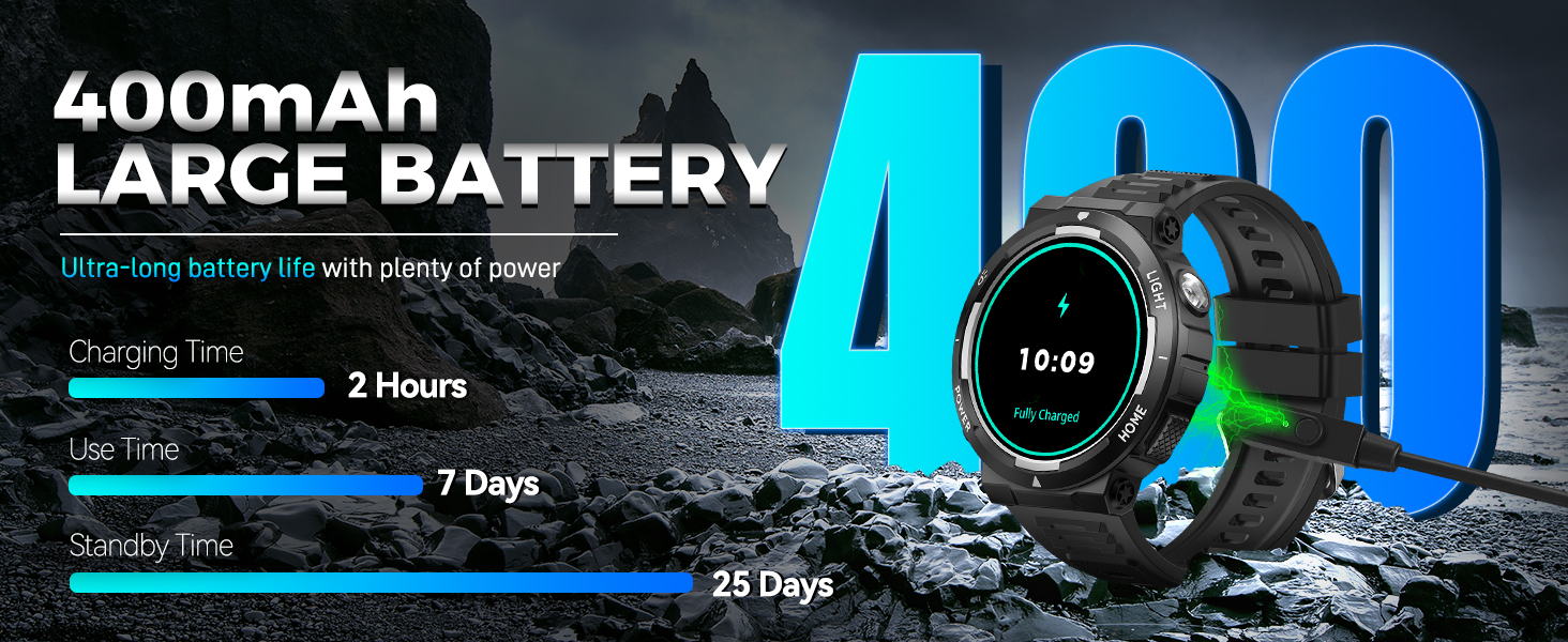 Military Smart Watch for Men Flashlight Tactical Smartwatch Fitness Watch 3ATM Waterproof