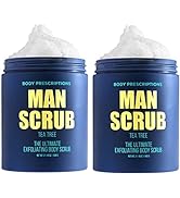 Body Prescriptions Body Scrub for Men-2 Pack Ultimate Exfoliating Scrub Infused with Tea Tree, in...