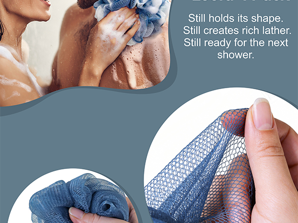 Improved design knotting of makes rnoafmu luffa super dense, creats more rich lather