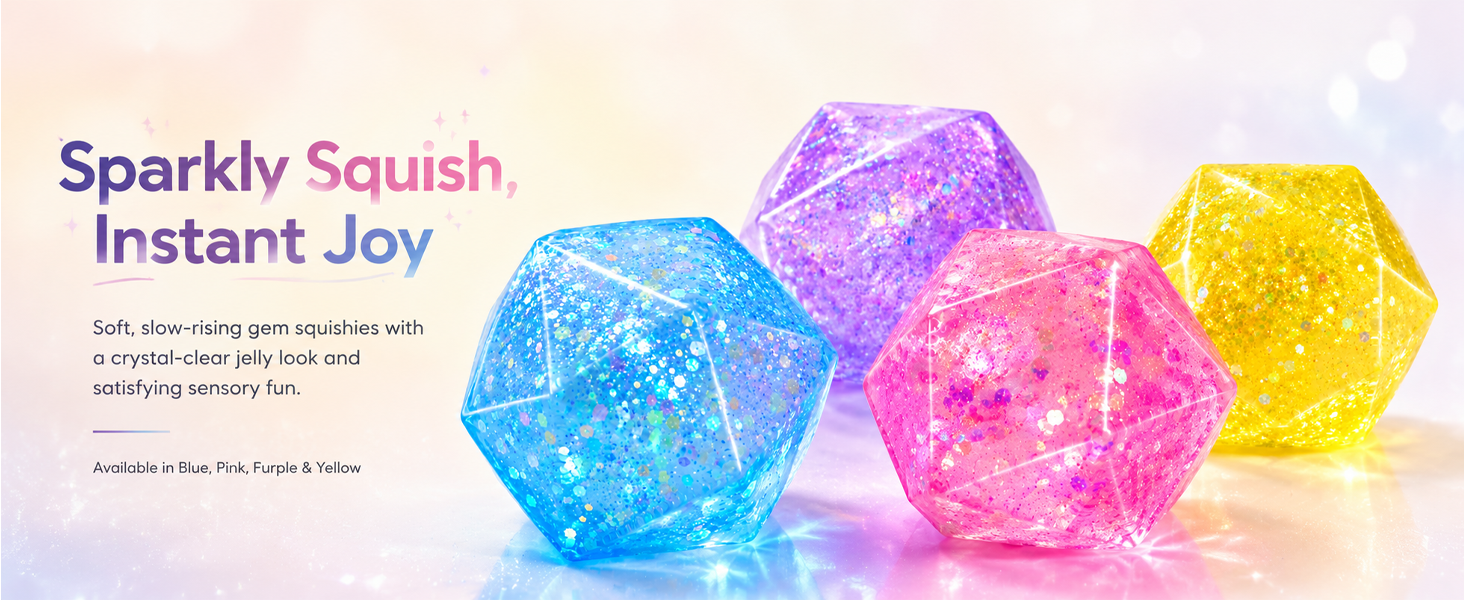 Glitter Squishy Diamond Toys