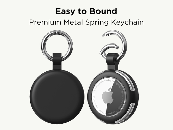 WhoseID Apple AirTag Holder AirTag Keychain - Black