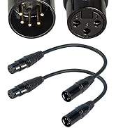 SiYear 3 Pin XLR Female to 5 Pin XLR Male Audio Cable for Microphone DMX Stage Light Turnaround ,...