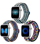 Dsytom 3 Pack Elastic Band Compatible with Apple Watch Bands 38mm 41mm 40mm 42mm 44mm 45mm 49mm, ...