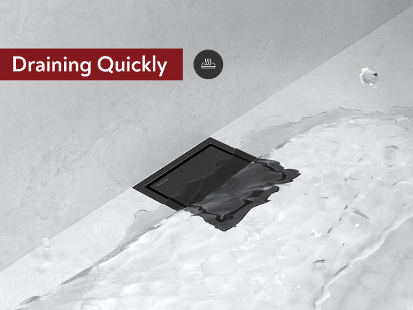 black square shower drain
