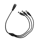 GGIPOWY DC Power Splitter Cable 5.5x2.1mm 3-Pack, 1 to 3 Way 18AWG 12V/24V 10A High Current Compa...