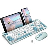 MicroPack Wireless Keyboard and Mouse, Multi-Device Dual-Mode (Bluetooth 5.0/3.0+USB 2.4G) Silent...