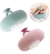 Super Soft Sunflower Suction Cup Bath Ball, New Upgraded 2-in-1 Sunflower Ball Exfoliating Bath S...