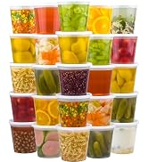 Dealusy 50 Set 24 oz Deli Containers with Lids, Leak-Proof BPA Free Plastic Take Out Bowls, Food ...