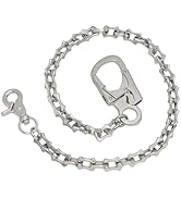 Ahiller 25" Heavy Duty Wallet Chain for Men with Lockable Carabiner | Punk Biker Style Metal Chai...