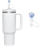 Blue Diamond Straw Toppers for Stanley Cup, Silicone Covers for Stanley Cup 30&40Oz, Dust-Proof S...