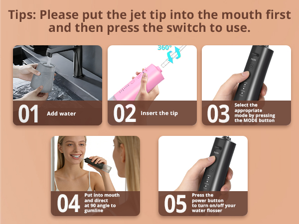 Water flosser Instruction manual