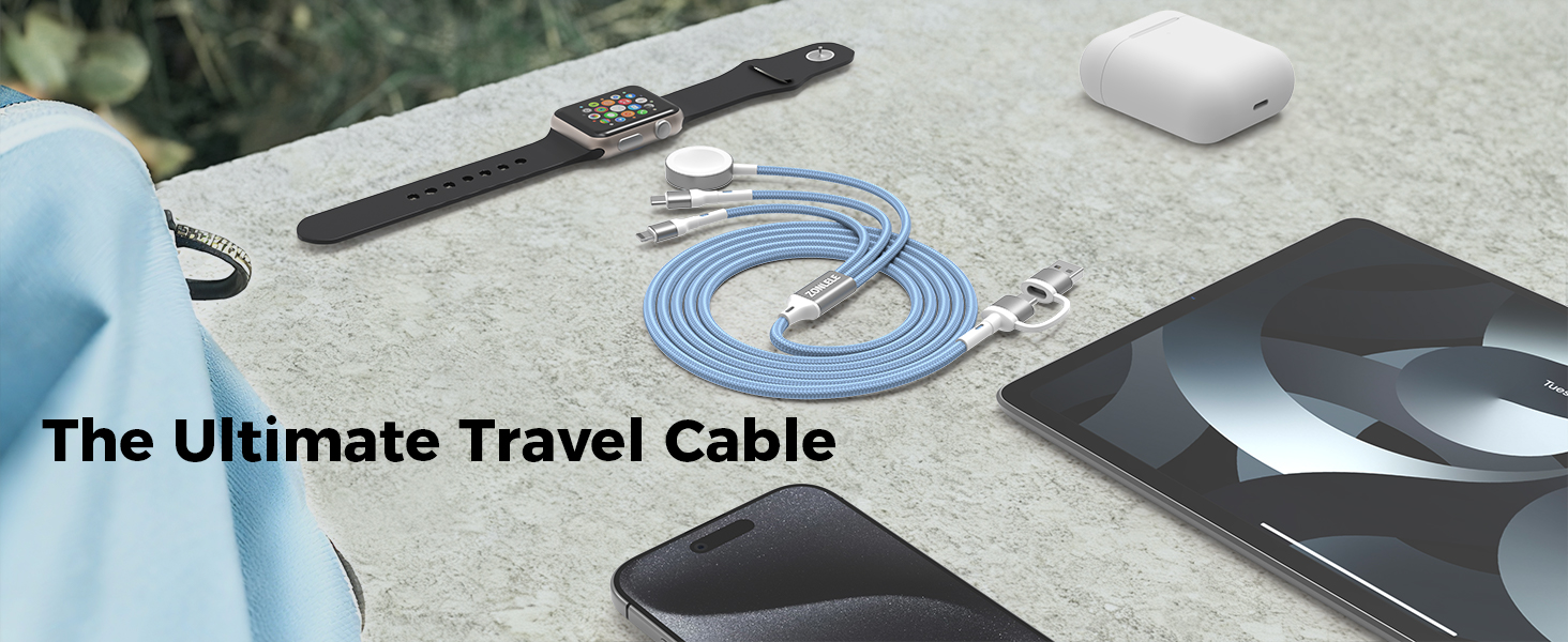 Travel Essentials multi charging cable for apple watch charger
