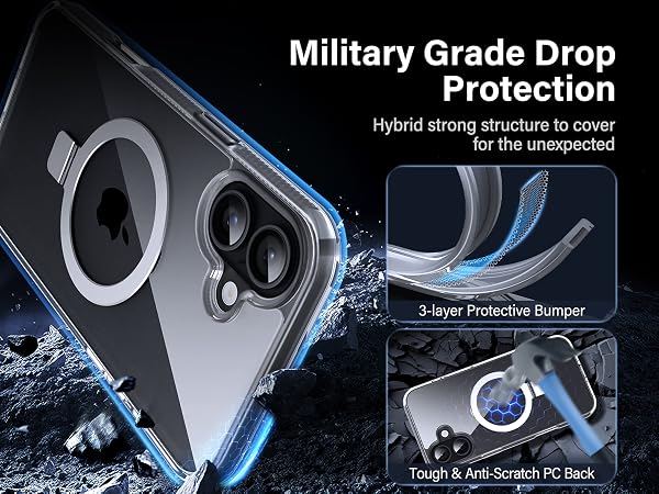 iphone 16 plus case with magnetic back