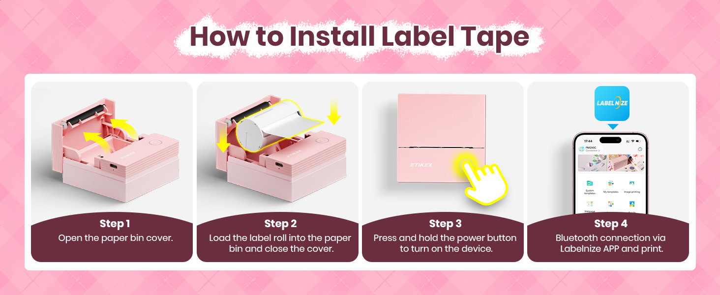 ETIKEZ pm290c sticker printer print pod portable sticker printer mini printer