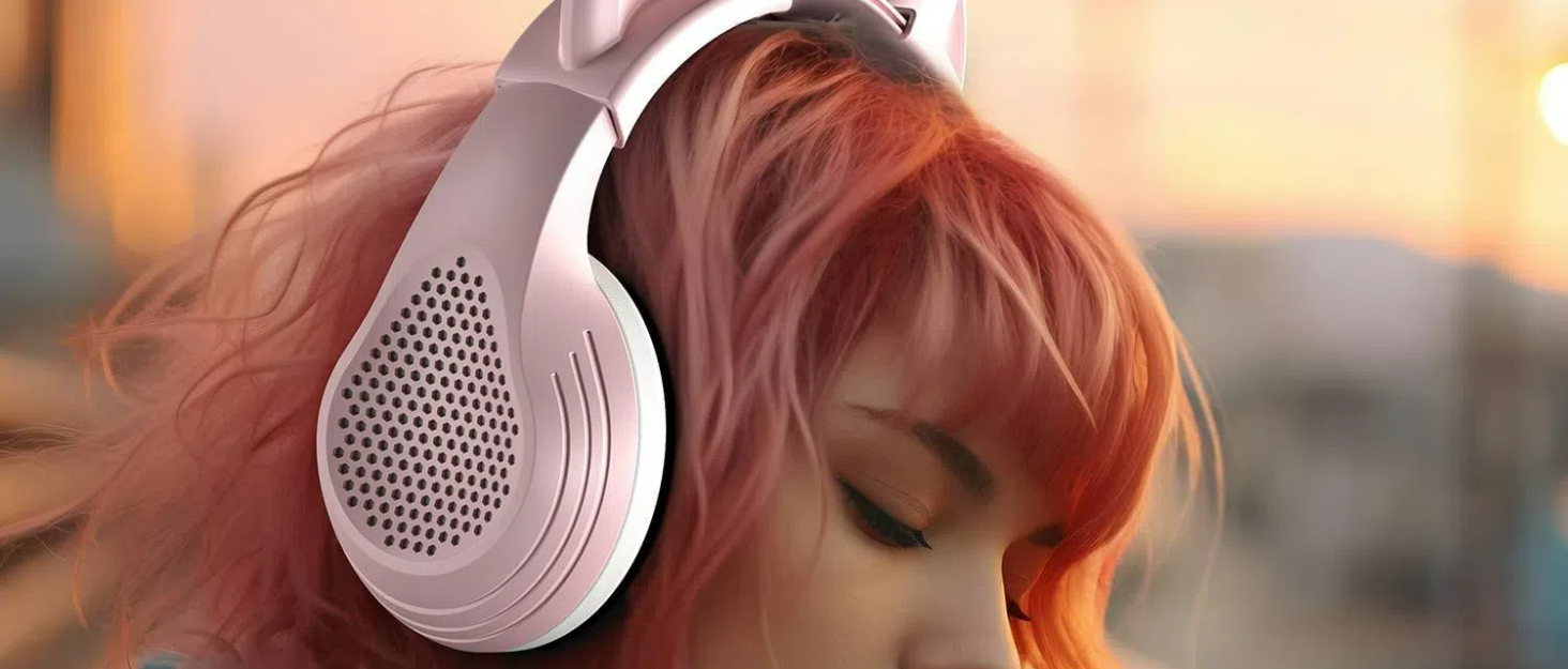 pink headphones brand story