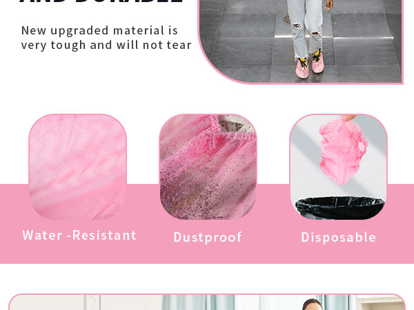 Construction worker booties safety boot covers auto paint supplies disposable foot covers anti slip