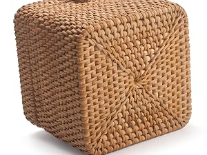 rattan tissue box cover