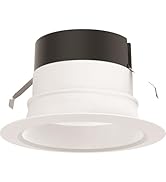 Juno E-Series Smooth Retrofit Downlight, 5CCT Switchable (27K, 30K, 35K, 40K, 50K), 90+ CRI, 4-In...