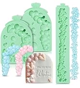 KALAIEN 3 PCS Pearl Bubbles Ball Fondant Molds, Pearl Borders Silicone Mold diy 3d Bubble Fondant...