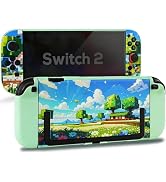 TIKOdirect Protective Case for Switch 2, Hard PC Shell and Soft TPU Joy-Con Grip, Slim Dockable C...