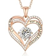 CDE Forever Love Heart Necklaces for Women, Wedding Anniversary, Birthday Valentine's Mothers Day...