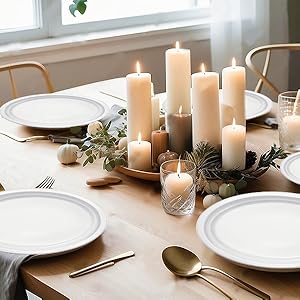 white plastic plates