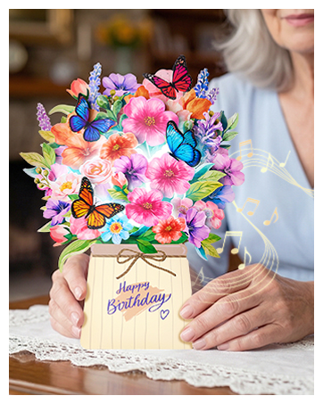 Birthday Cards for Women with Light and Music