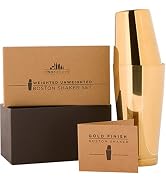 A Bar Above Gold Boston Shakers - Two-Piece Professional Cocktail Shakers Weighted & Unweighted 1...