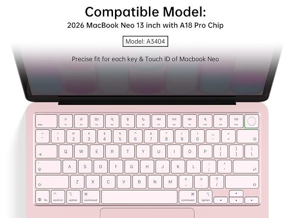 Glow in The Dark Keyboard Cover for MacBook Neo 13 Inch A18 Pro 2026