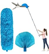 20+ Feet High Reach Duster Kit with 3-13ft Extension Pole, Cobweb & Corner Brush Cleaning Duster ...