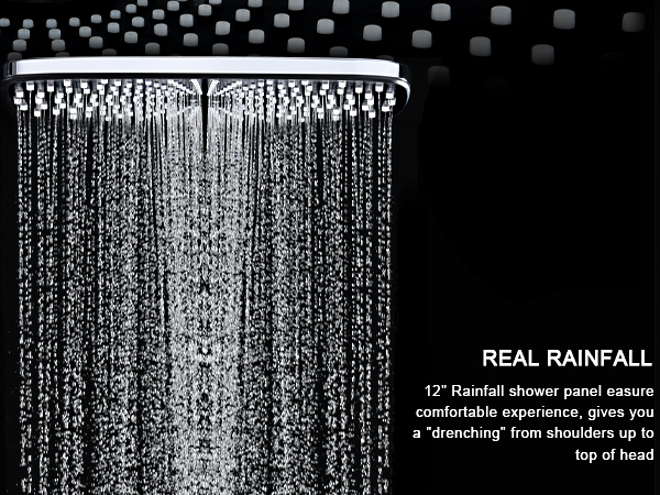 12" high pressure shower head