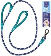 ATIFBOP 6FT Dog Leashes Heavy Duty Double Handles, Lockable Metal Carabiner Clip,Durable Rope Dog...