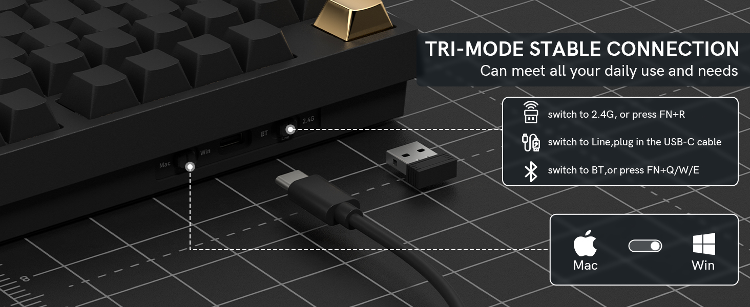TRI-MODE STABLE CONNECTION