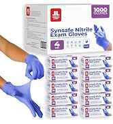 London Labs Synsafe 4 Mil - Purple Nitrile Exam Gloves –Disposable Latex Free & Powder Free – Ext...