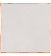 Hell Blues Men Pocket Square Linen with Embroidered Edge ~ Suit Accessories For Wedding, Formal e...