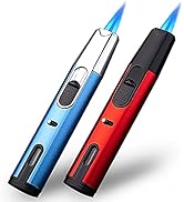 Cponmist 2 Pack Butane Torch Lighter, Refillable and Adjustable Butane Lighter, Pen Lighter with ...
