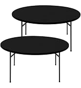 Moosfor Round Spandex Tablecloth 2 Pack, Elastic Fitted Waterproof Tablecloths for 36"-44" Tables...