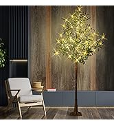 Bexdir Olive Tree Light, 6FT Fairy Lights Artificial Plant Tree, Artificial Greenery Tree with Li...