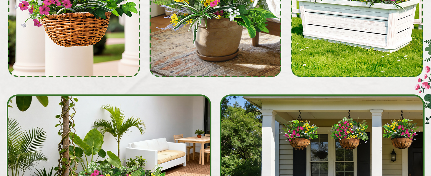 faux outdoor plants