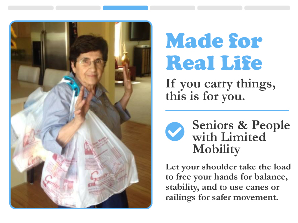 Click and Carry Grocery Bag Carrier Handle, Grocery Bag Holder