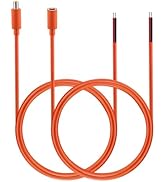 Tonton 8mm Power Pigtails Cable 3.3FT 12V DC7909 Male Plug Female Socket to Bare Wire Open End Re...