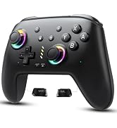 Switch Controller Wireless, 1000mAh LED Switch Turbo Remote Controllers for Switch/Lite/OLED/, wi...