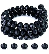Dowarm 100 Pieces 10mm Crystal Glass Beads for Jewelry Making, Briolette Beads, Rondelle Crystal ...