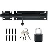 Alise Barrel Bolt Latch, Slide Bolt Latch, Heavy Solid 304 Stainless Steel Slide Lock for Fence/W...