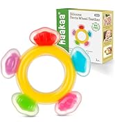 Haakaa Silicone Ferris Wheel Teether - Freezer Teething Toy for Babies 3-6 Months - Safe Soothing...