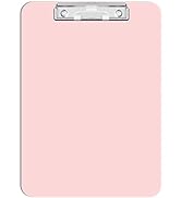 Hongri Plastic Clipboard, Pink Clipboard Standard A4 Letter Size Clipboards for Nurses, Students,...