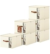 KitHero Clothes Storage Bins with Sturdy Frames, Foldable Fabric Clothing Organizer Box for Movin...