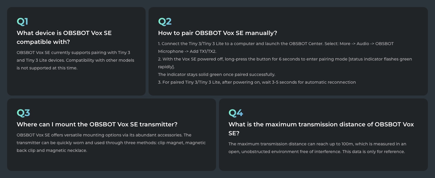 Text overlay on dark background with Q1, Q2, Q3, Q4 format FAQ or information layout in white text.